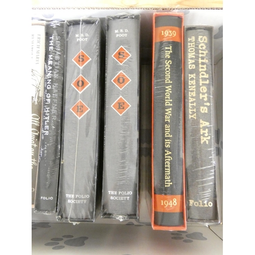 222 - FOLIO SOCIETY.  9 vols., WW1 & WW2, in slip cases. Unopened, in glassine wrappers.... 