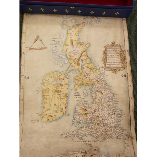 231A - FOLIO SOCIETY.  King Henry's Map of the British Isles. Ltd. ed. 2750. Rolled facsimil... 