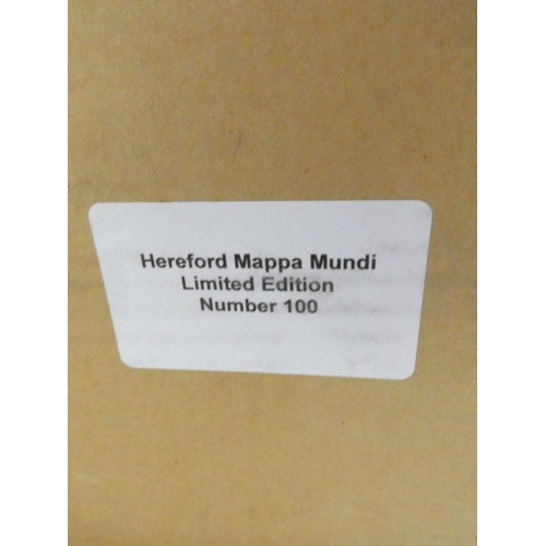 232 - FOLIO SOCIETY.   The Hereford World Map,  Mappa Mundi. Ltd ed. 1,000, the rolled facsimile map, 125c... 