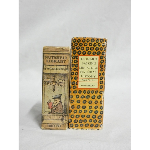 242 - SENDAK MAURICE.  Nutshell Library. 4 miniature vols. in slip case; also Leonard Baskins, M... 