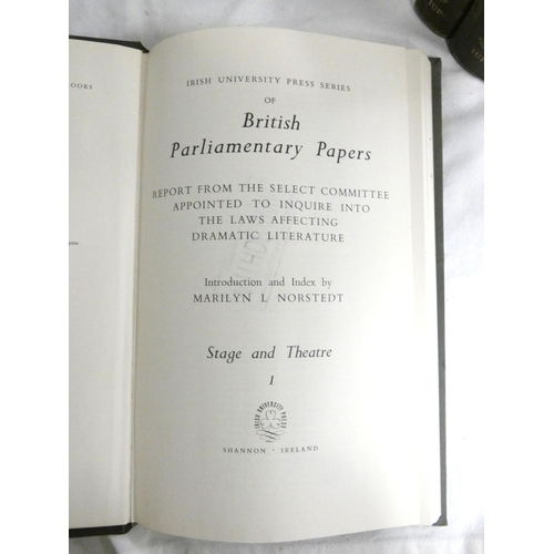 256 - IRISH UNIVERSITY PRESS.  British Parliamentary Papers - Stage & Theatre. 3 vols. Folio... 