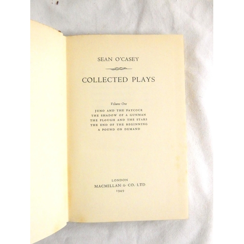 258 - O'CASEY SEAN.  Collected Plays. 4 vols. Orig. cloth in d.w's. 1949-1951.