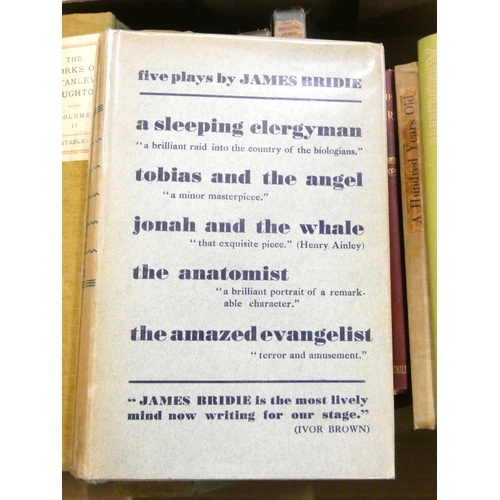 259 - HOUGHTON STANLEY.  The Works (Plays). 3 vols. Orig. green cloth, some wear to backs, inter... 