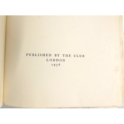 268 - GARRICK CLUB.  A Catalogue of the Pictures in the Garrick Club. Illus. Folio. Qtr. vellum,... 