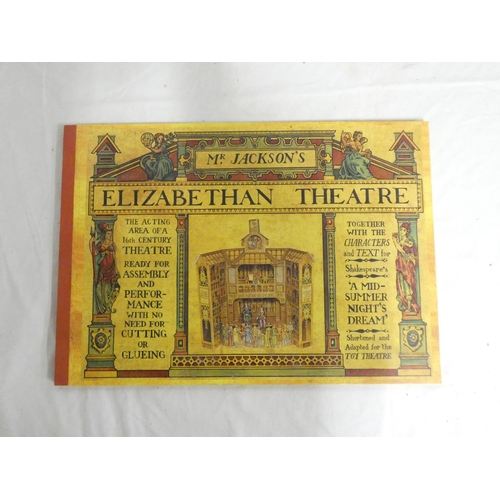 277 - JACKSON PETER.  Mr. Jackson's Elizabethan Theatre. Col. card leaves throughout, uncut. Folio in col.... 