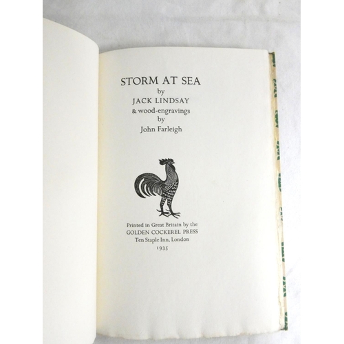 283 - LINDSAY JACK.  Storm At Sea. Signed ltd. ed. 157/250. Wood engs. by John Farleigh. Leather... 