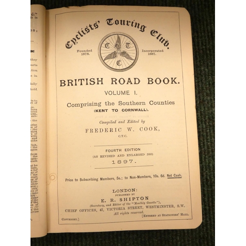 291 - CYCLISTS' TOURING CLUB.  13 British, Irish & Continental road books. Each in orig. gre... 