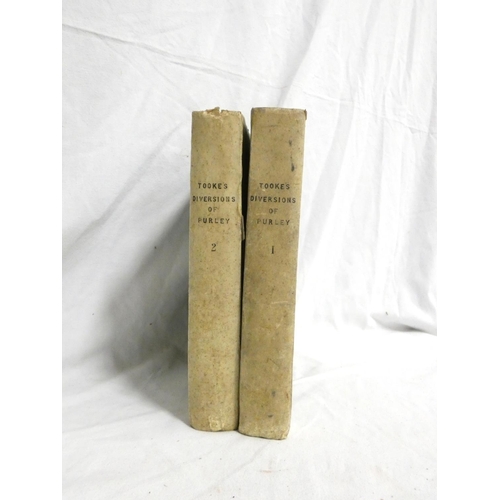 293 - TOOKE JOHN HORNE.  The Diversions of Purley. 2 vols. Eng. frontis (damp stng.). Quarto. Or... 