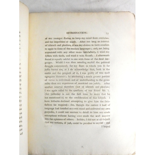 293 - TOOKE JOHN HORNE.  The Diversions of Purley. 2 vols. Eng. frontis (damp stng.). Quarto. Or... 