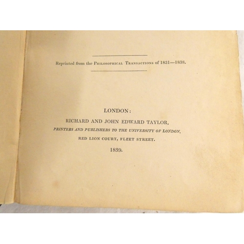 300 - FARADAY MICHAEL   Experimental Researches in Electricity. 8 fldg. eng. plates. Publishers adverts. R... 