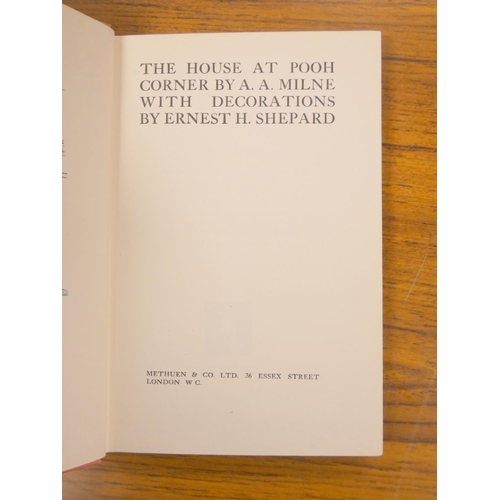 58 - MILNE A. A.  Winnie the Pooh, 1st ed. in worn orig. green cloth, 1926; The House at Pooh Corner, 1st... 