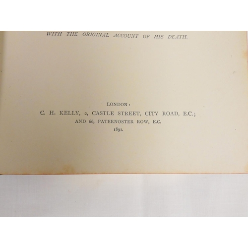 64 - WESLEY REV. JOHN.  Wesley His Own Biographer, Selections from the Journals. Eng. port. frontis &... 