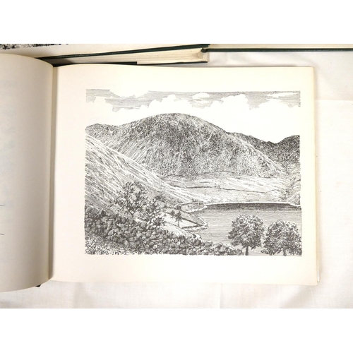 67 - WAINWRIGHT A.  Lakeland Mountain Drawings. The set of 5 vols. Oblong quarto. 1st eds. in d.w's.... 