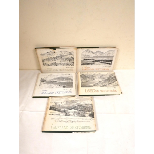 69 - WAINWRIGHT A.  A Lakeland Sketchbook. The set of 5 vols. Oblong in rather worn d.w's.... 