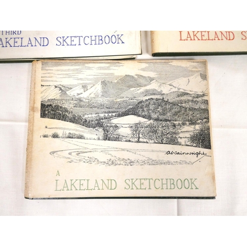 69 - WAINWRIGHT A.  A Lakeland Sketchbook. The set of 5 vols. Oblong in rather worn d.w's.... 