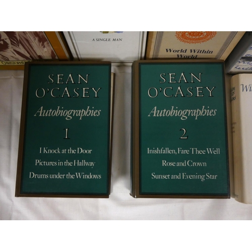 92 - O'CASEY SEAN.  Autobiographies. 2 vols. Orig. green cloth in d.w's. 1981; also The Collected Poems o... 