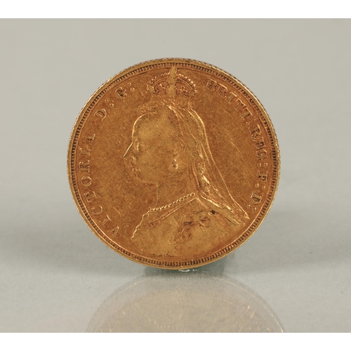 128 - Victorian gold sovereign 1887