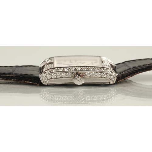 106 - Rare Harry Winston Gentleman's 18ct white gold diamond set wrist watch, 18ct white gold case, mother... 