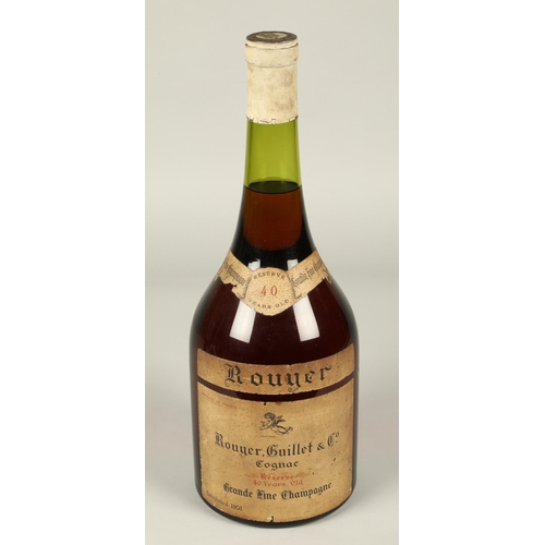 348 - Rouyer, Guillet & Co Reserve 40 years old Grand Fine Champagne Cognac, Old bottle possibly datin... 