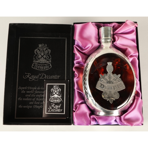 319 - Haig Dimple Royal Pewter blended scotch whisky, Contained in a decanter shaped bottle with presentat... 