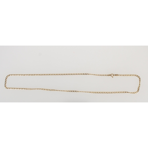 571 - 9ct gold Italian curb link necklace, 3.7g.