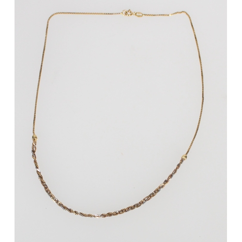 607 - Italian 18ct gold necklace, 4.8g.