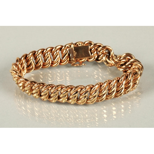 79 - Ladies 9ct gold link bracelet, 18cm long, 22.7g