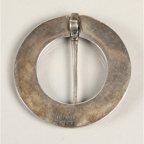 94 - Iona silver Penannular Marriage Brooch by Alexander Ritchie Stamped A.R. Iona I.C.A.(Iona Celtic Art... 