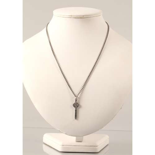 97 - Alexander Ritchie designed silver St Martins cross pendant and chain stamped Shipton & co, Birmi... 