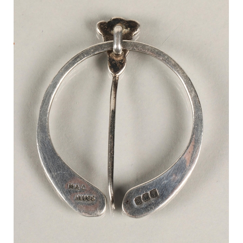 98 - Celtic Pennanular brooch by Medlock and Craik Inverness Edinburgh 1939 and a silver and agate brooch... 