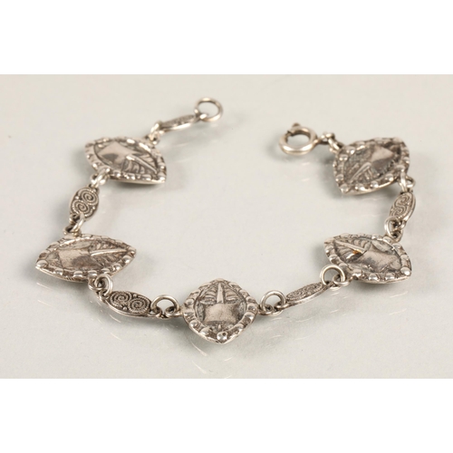 102 - Alexander Ritchie design silver bracelet hallmarked Shipton & co Edinburgh 1937.