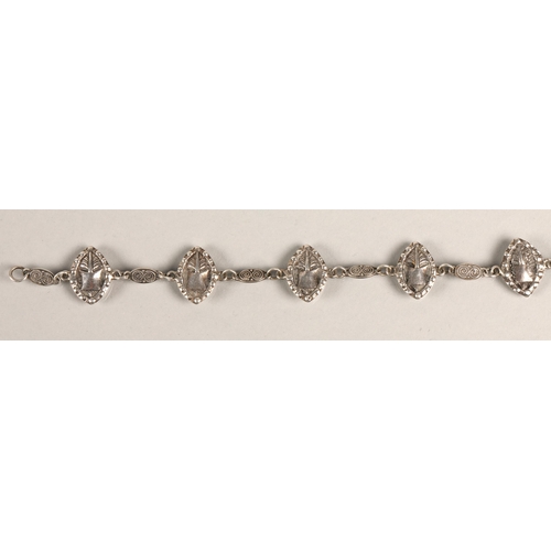 102 - Alexander Ritchie design silver bracelet hallmarked Shipton & co Edinburgh 1937.