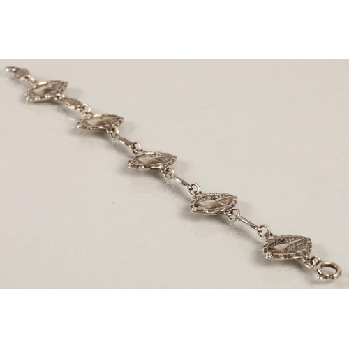 102 - Alexander Ritchie design silver bracelet hallmarked Shipton & co Edinburgh 1937.