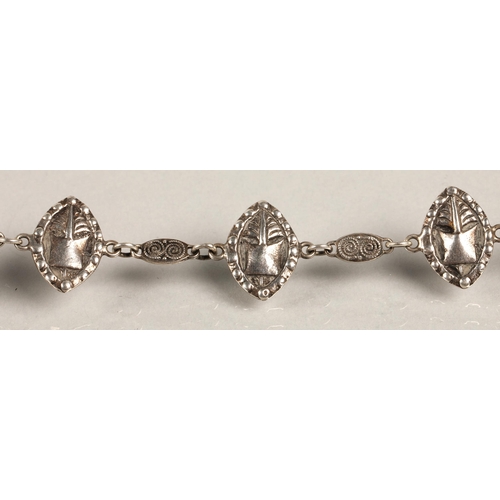 102 - Alexander Ritchie design silver bracelet hallmarked Shipton & co Edinburgh 1937.