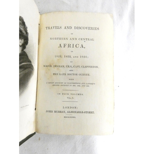 101A - DENHAM, CLAPPERTON & OUDNEY.  Travels and Discoveries in Northern and Central Africa. 4 vols. Fl... 