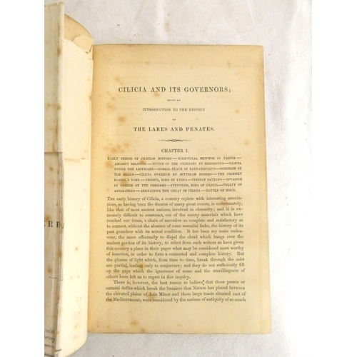 101C - BARKER W. BURCKHARDT.  Lares and Penates or Cilicia and its Governors. Frontis., title vig... 