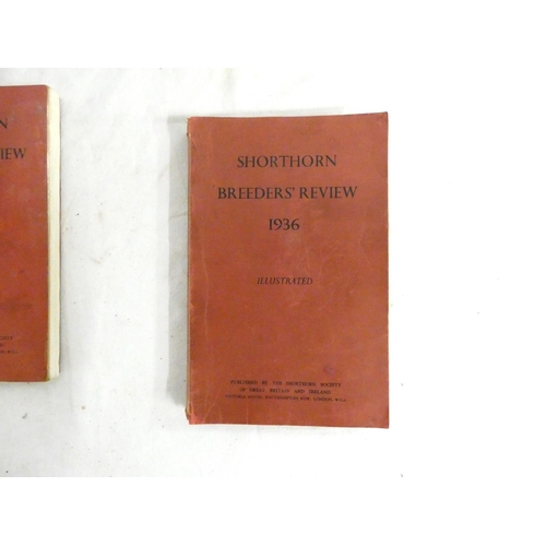 181A - Shorthorn Cattle.  Shorthorn Breeders` Review. 2 vols. Illus & adverts. Orig. brds. &a... 