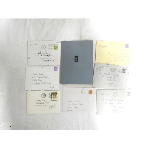 278 - Letters & Autographs.  A bundle of 14 letters to Michael Harvey, mainly in orig. envelopes, incl... 