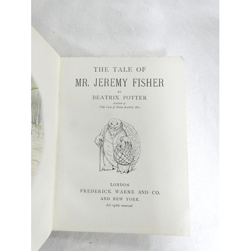 56A - POTTER BEATRIX.  The Tale of Mr Jeremy Fisher. Nice copy in red brds. with vignette. ... 