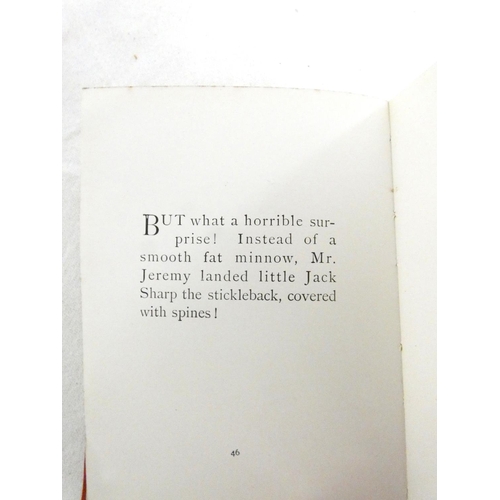 56A - POTTER BEATRIX.  The Tale of Mr Jeremy Fisher. Nice copy in red brds. with vignette. ... 