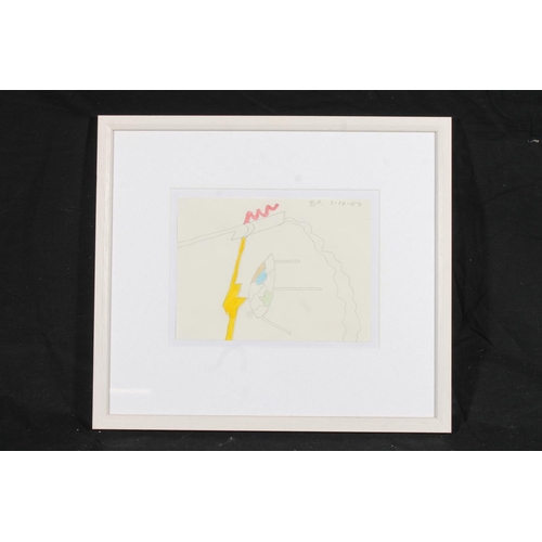 493 - ERIC RITCHIE (Scottish b1934), Untitled, pencil drawing, signed and dated 2007 verso, 15cm x 20cm, f... 