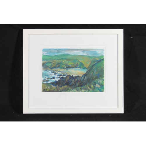 495 - ERIC RITCHIE (Scottish b1934), Milldown Beach, gouache, signed and dated 2012 verso, 18cm x 25cm, fr... 