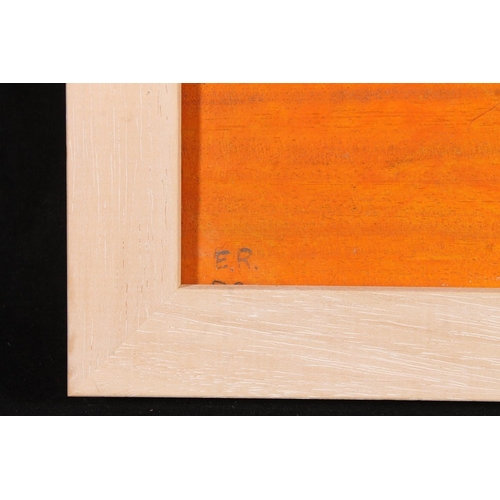 497 - ERIC RITCHIE (Scottish b1934), Orange Fantasy, acrylic on wood, signed and dated 1973 verso, 29cm x ... 