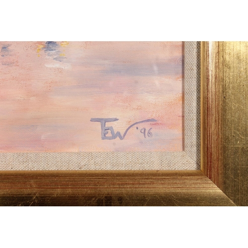 502 - TOM WHITE (Contemporary), Gullane Beach, oil painting on canvas, signed with 'TEW' monogram and date... 