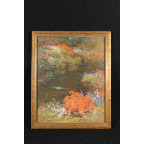 505 - MARY M G W WILSON RSW, Steps in the Rock Garden, pastel, signed lower left, 28cm x 38cm, frame 51cm ... 