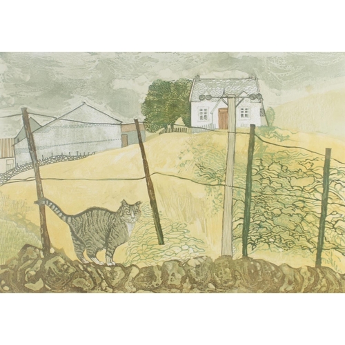 509 - BARBARA ROBERTSON DA (Scottish 1946-2018) of Douglastown Forfar, Hill Farm, print, pencil signed and... 