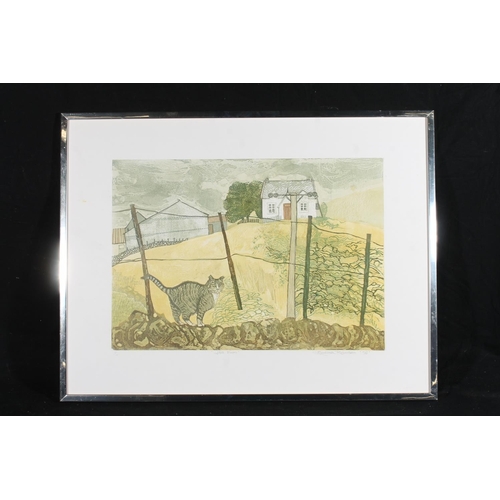 509 - BARBARA ROBERTSON DA (Scottish 1946-2018) of Douglastown Forfar, Hill Farm, print, pencil signed and... 