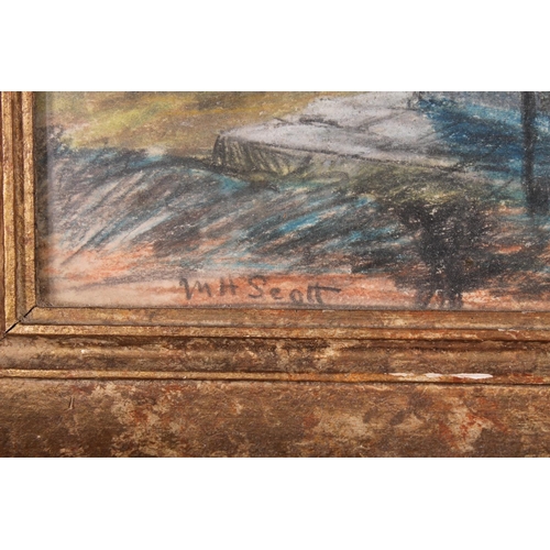 513 - JOHN H SCOTT, Pakyang Sikkim, crayon drawing, signed lower left, titled lower right, 31cm x 25cm, fr... 