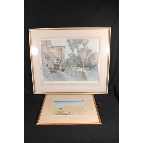 519 - SIR WILLIAM RUSSELL FLINT RA PRWS RSW (British 1880-1969), washer girls, print, 49cm x 66cm, fr... 