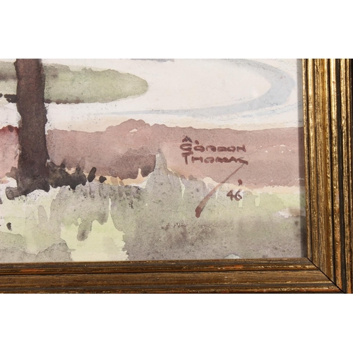 522 - ALBERT GORDON THOMAS RSW (Scottish 1893-1970), Amin The Hills, watercolour, signed and dated '46 low... 